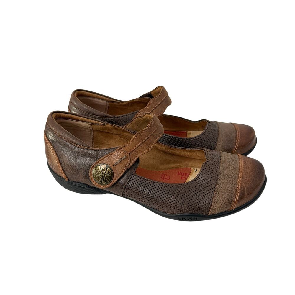 Taos Shoes Womens Size 7 Wide Bravo Brown Leather Boho Comfort NEEDS INSOLES